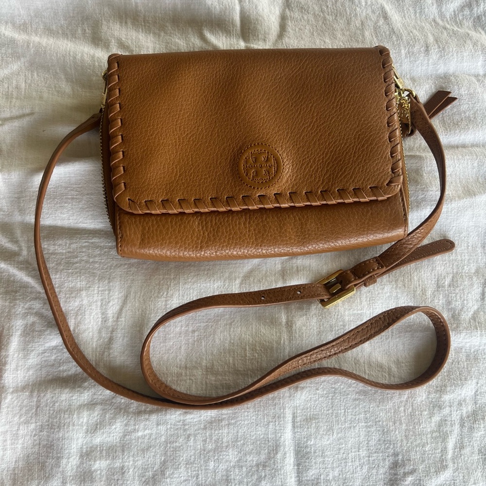 Tory Burch Tan Leather Crossbody Bag